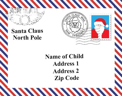 Free Printable Santa Envelopes North Pole